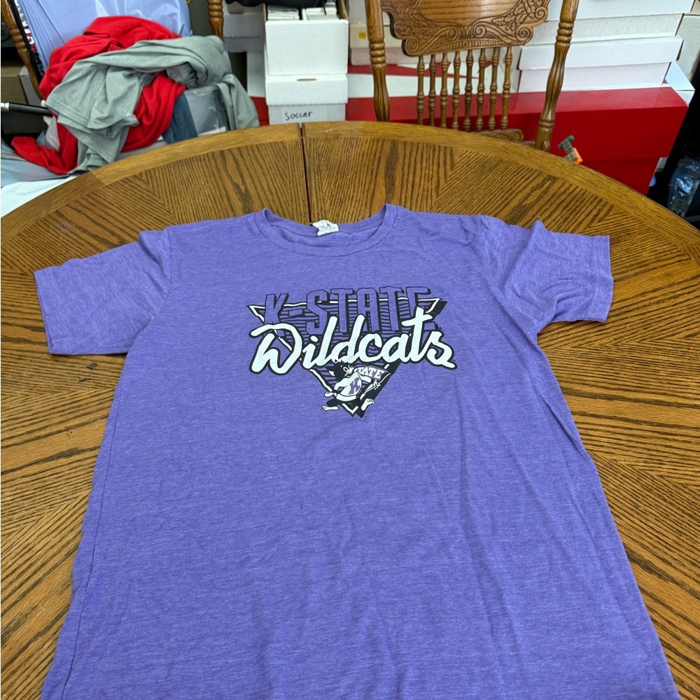 Charlie Hustle Purple K-State Wildcats T-Shirt